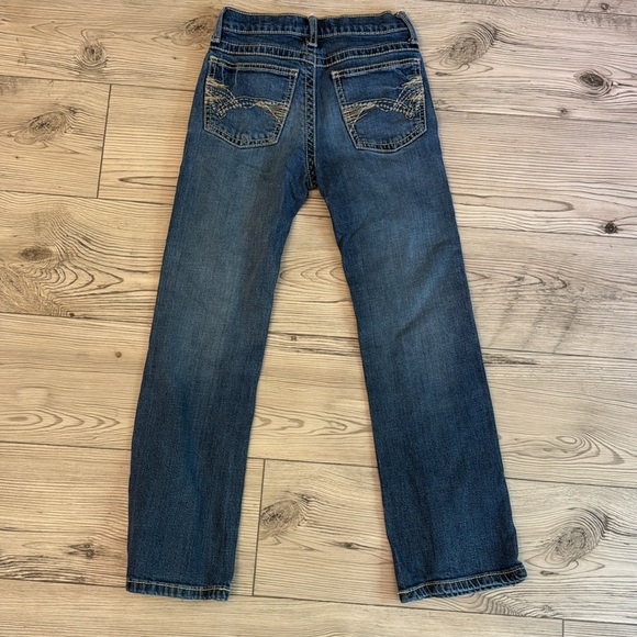 Wrangler 20X Girls 11 Slim Dark Blue Straight Jeans Adjustable Waist - Picture 4 of 4